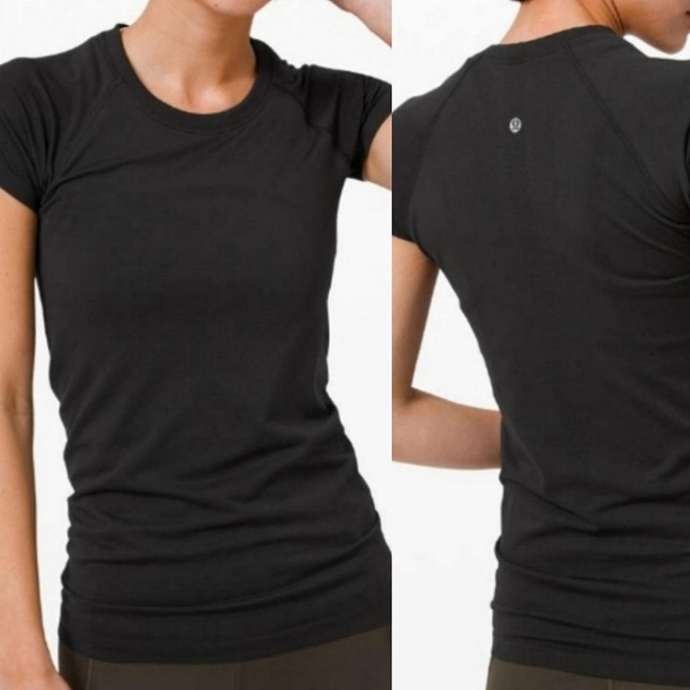 Lululemon Swiftly Tech Short Sleeve 2.0 in Black Size 14